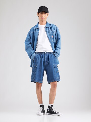 CONVERSE Широка кройка Карго дънки в синьо