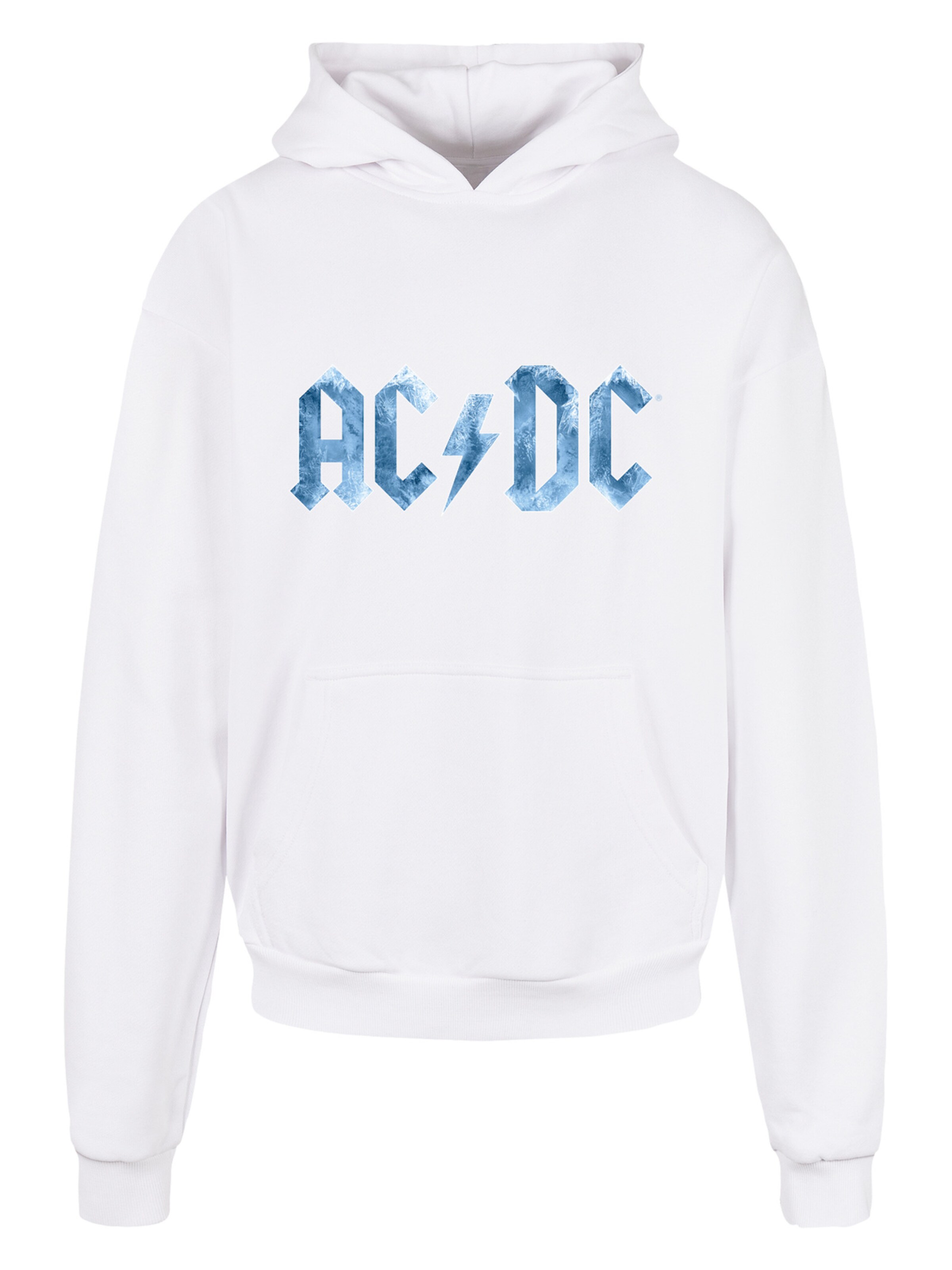 F4NT4STIC Sweatshirt 'AC/DC' in Wit: voorkant