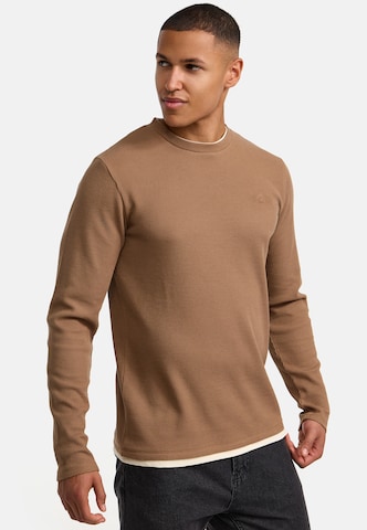 INDICODE JEANS Shirt 'Valwald' in Bruin