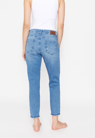 Angels Tapered Boyfriend Jeans Jeans Boyfriend mit Glitzersteinen in Blau