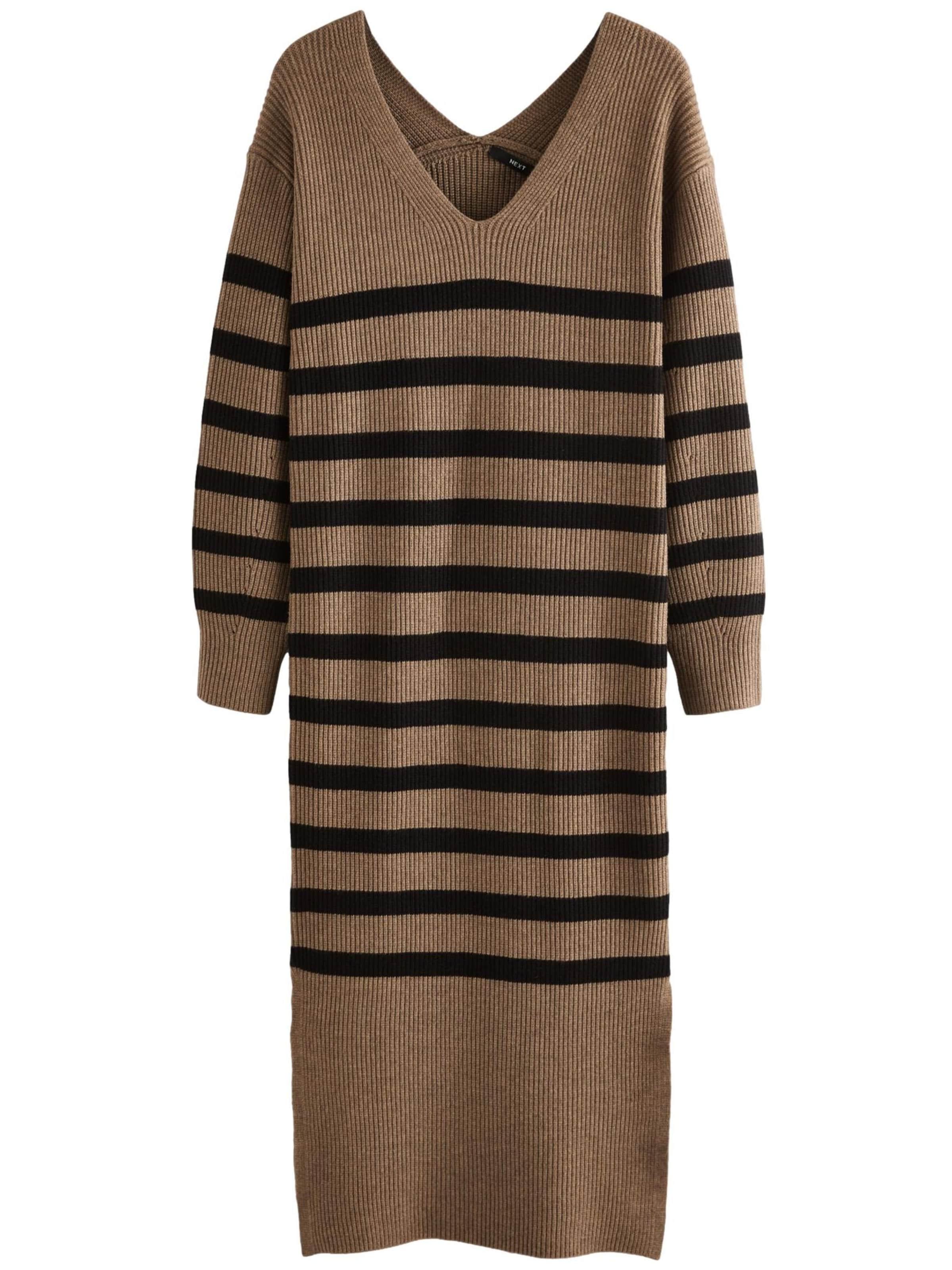 Next Úpletové šaty - hnědá / černá, Produkt