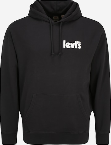 Levi's® Big & Tall Sweatshirt 'Relaxed Graphic Hoodie' i svart: framsida
