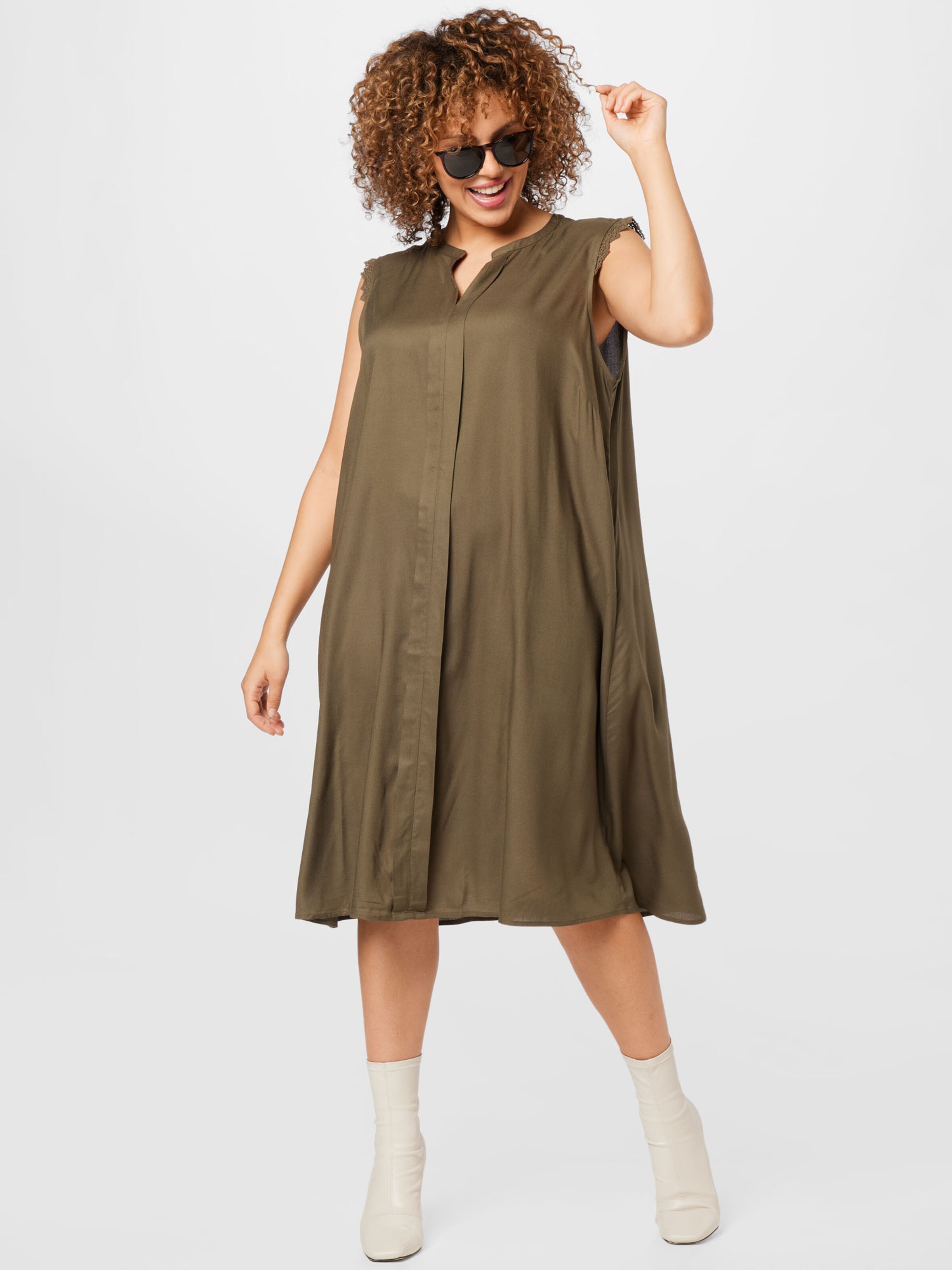 Frauen Große Größen ONLY Carmakoma Kleid 'MUMI' in Khaki - HA62903 Frauen Große Größen ONLY Carmakoma Kleid 'MUMI' in Khaki - HA62903