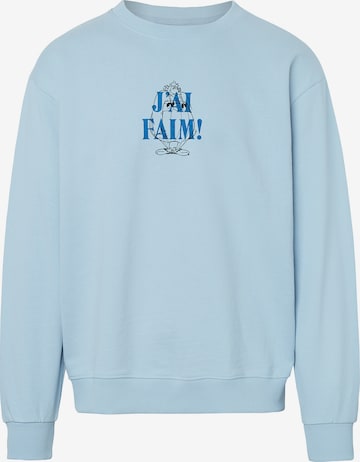Lobster & Lemonade Sweatshirt 'Obélix – J’ai Faim!' in Blue: front
