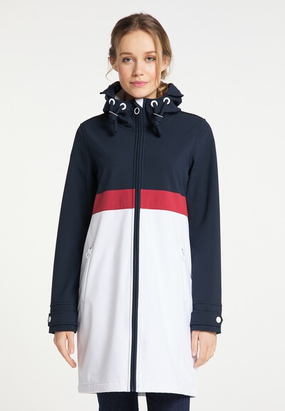 DreiMaster Maritim Raincoat in Night blue / Red / White, View model
