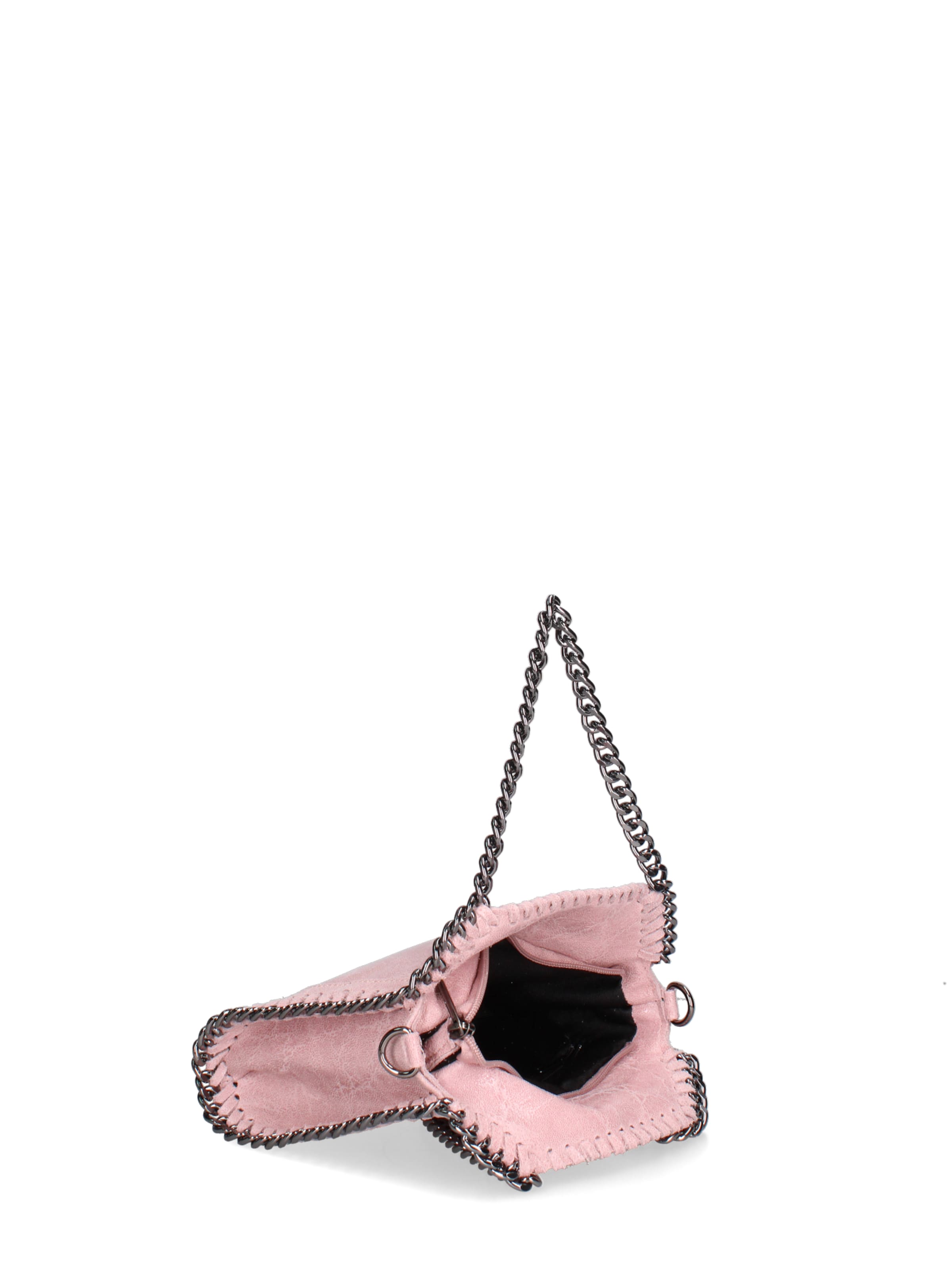 Borsa a mano 'Borsa a mano donna pelle scamosciata stampata con zip - Zefira Chic' di Gave Lux in rosa