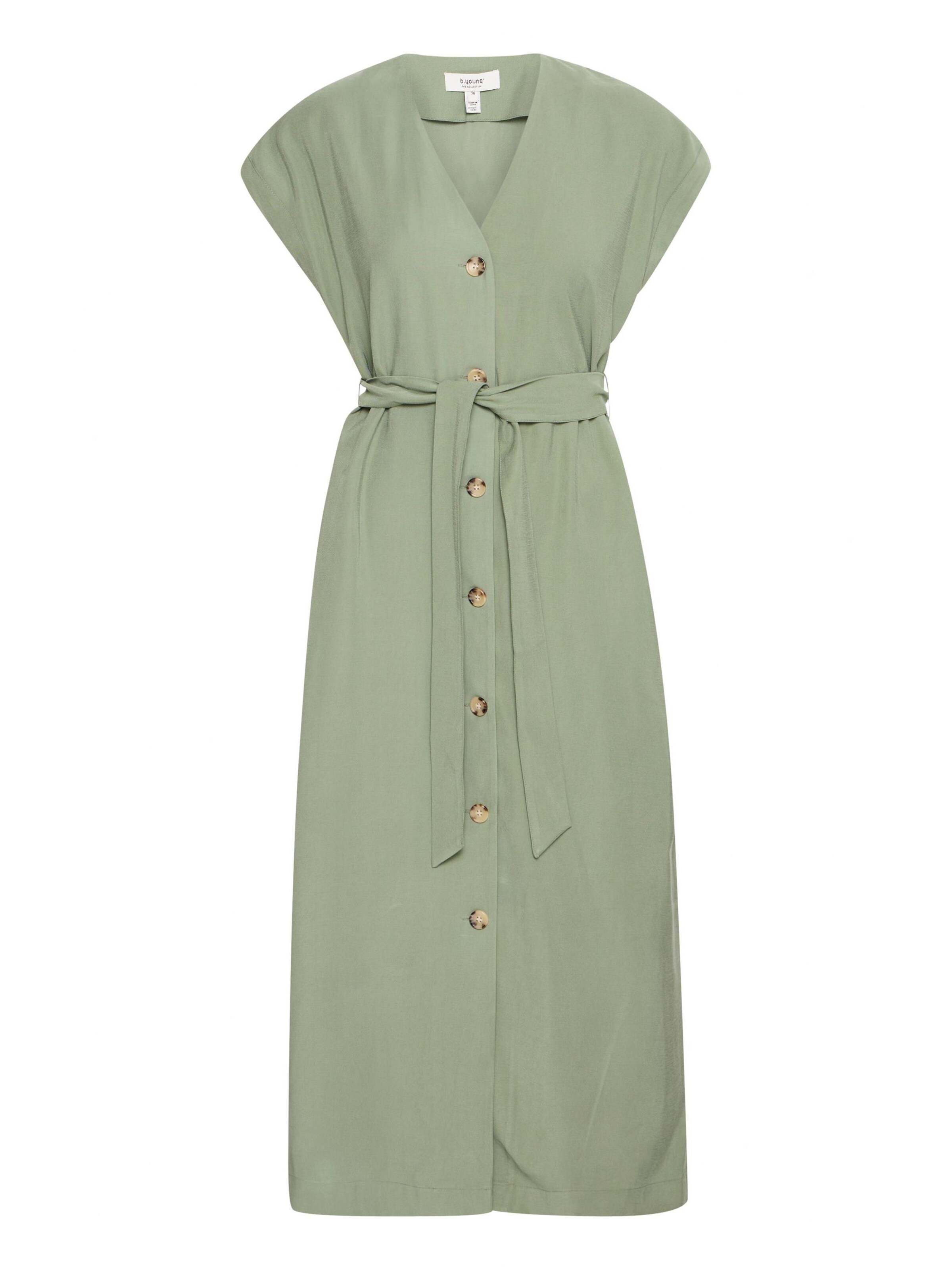 b.young Midikleid 'BYDALANO DRESS' in Grün: Vorderseite
