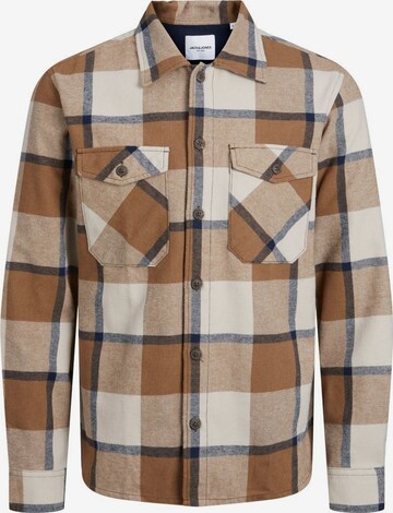 JACK & JONES Regular fit Overhemd 'Eddie' in Bruin: voorkant