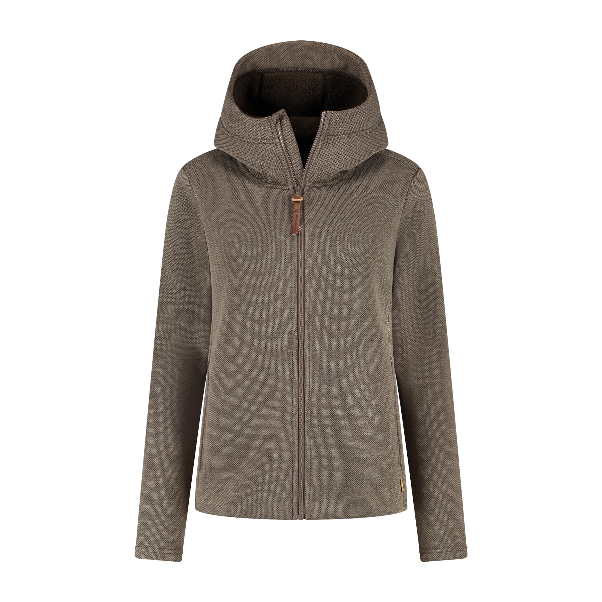 MGO Strickjacke 'Macy' in Braun: Vorderseite