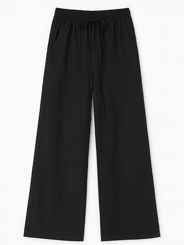Wide leg Pantaloni di MixRay in nero: frontale