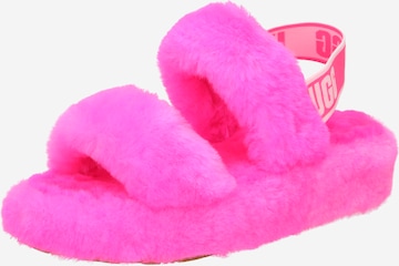 Sandale cu baretă 'OH YEAH' de la UGG pe roz: față