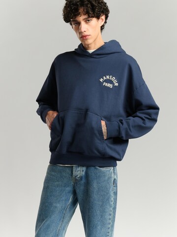 Mansour Pullover 'Paris College Hoodie' in Blau: Vorderseite