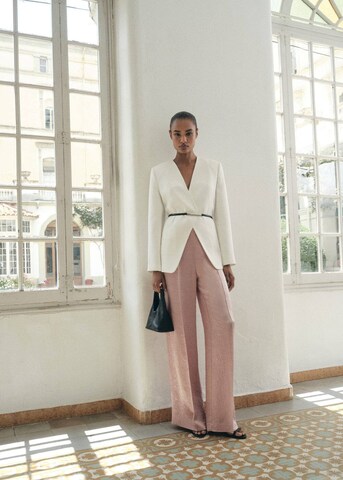 MANGO Wide leg Pleated Pants 'Raida' in Pink