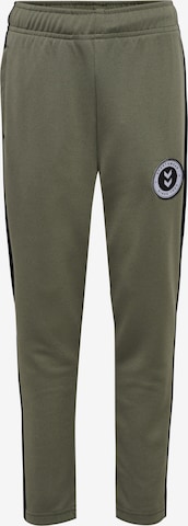 Hummel Regular Trousers in Green: front