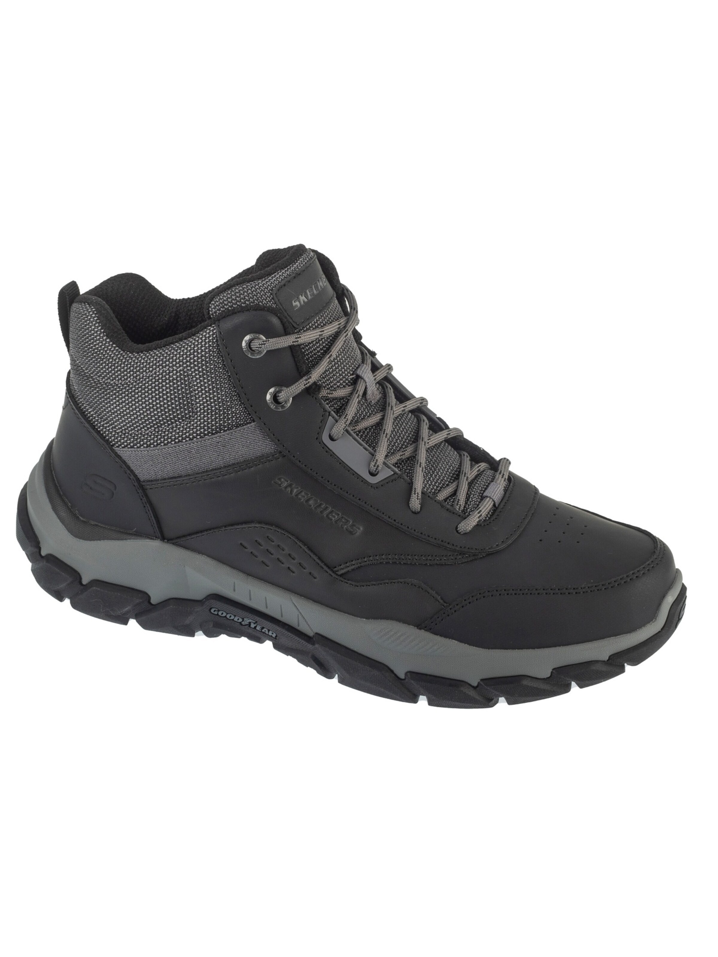SKECHERS Lace-up boots 'Santoro - Hopkins' in Black: front