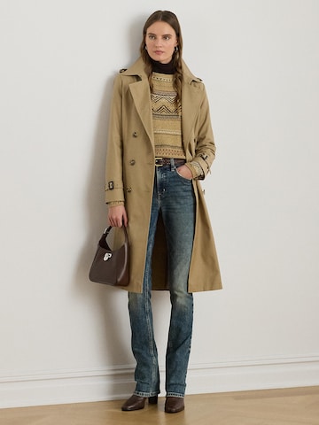 Lauren Ralph Lauren Přechodný kabát – béžová: přední strana