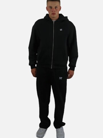 HEFTYKA Loose fit Workout Pants 'OPEN LEG JOGGER' in Black: front