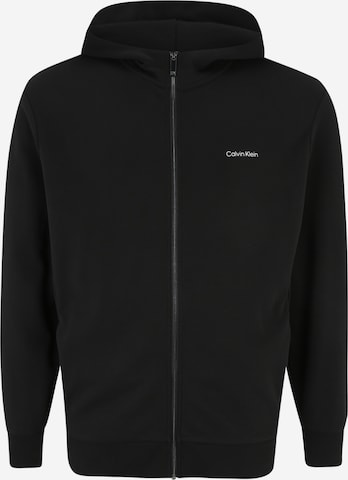 Calvin Klein Big & Tall Sweat jacket in Black: front