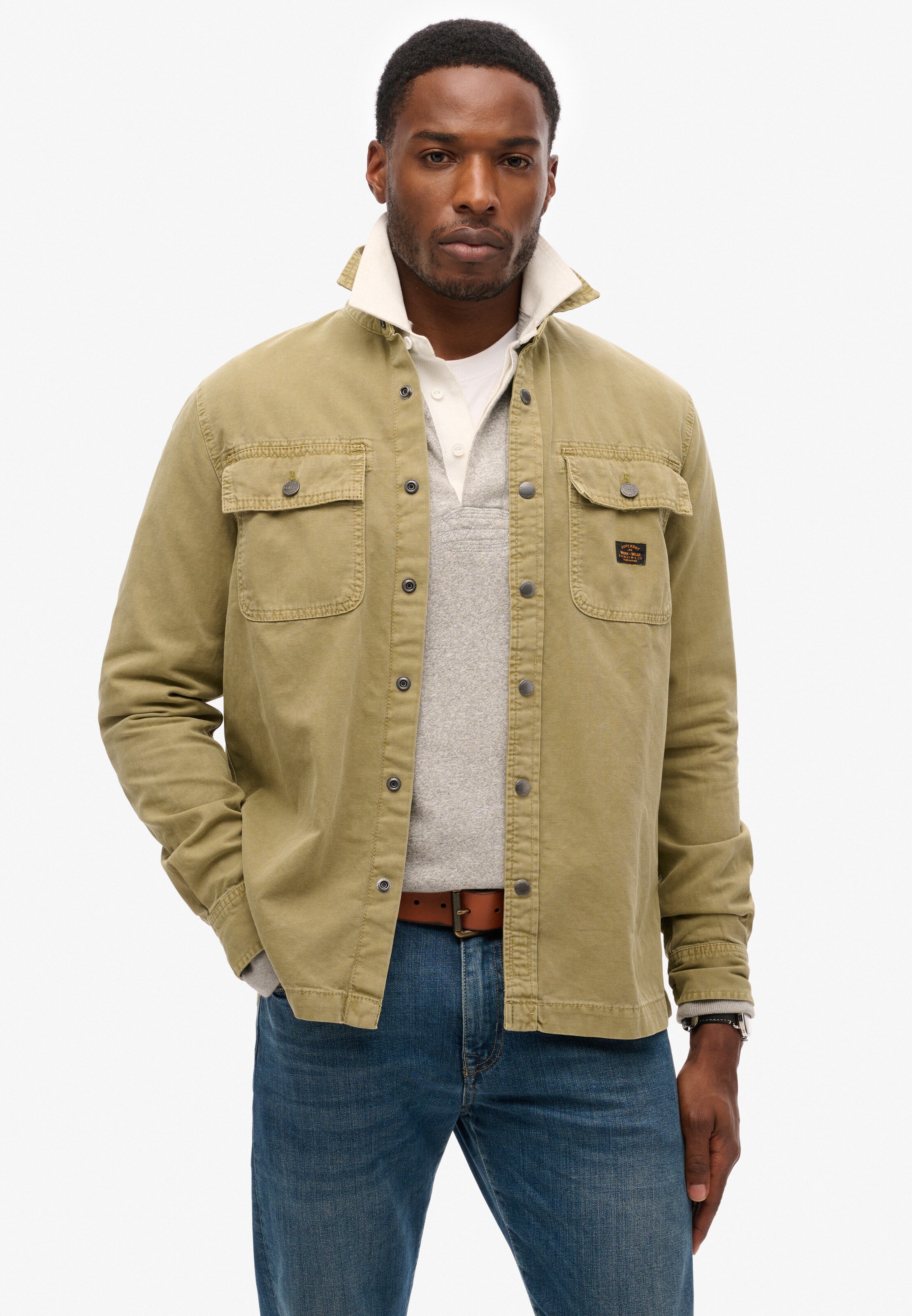 Coupe regular Veste mi-saison Superdry & Co en beige