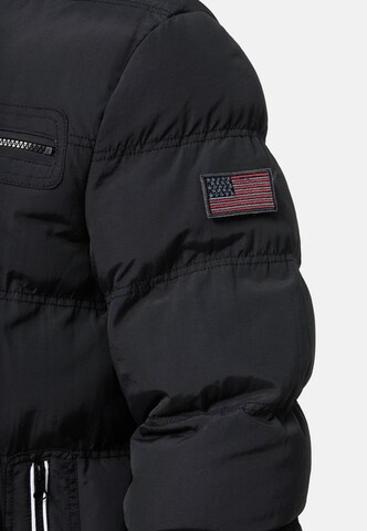 INDICODE JEANS Winterjas 'Marlon' in Zwart