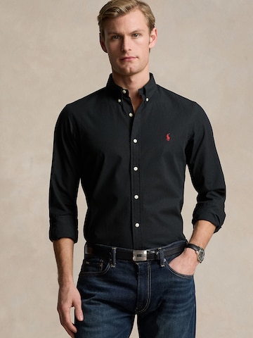 Slim fit Camicia di Polo Ralph Lauren in nero: frontale