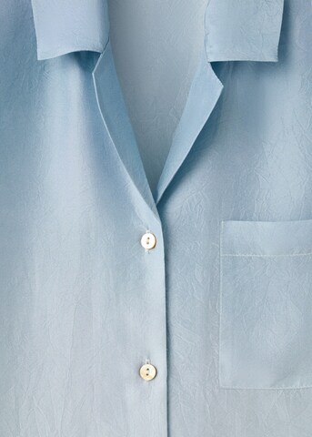 MANGO Pajama Shirt 'Habi' in Blue