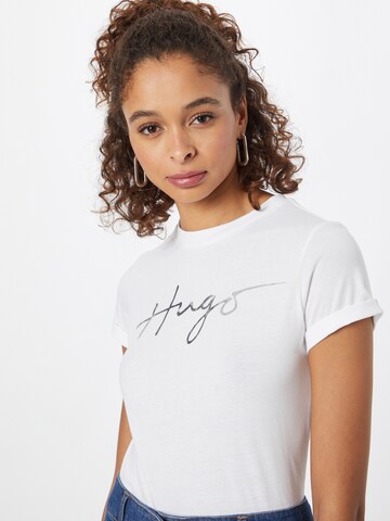 T-shirt 'Slim Tee' HUGO Red en blanc