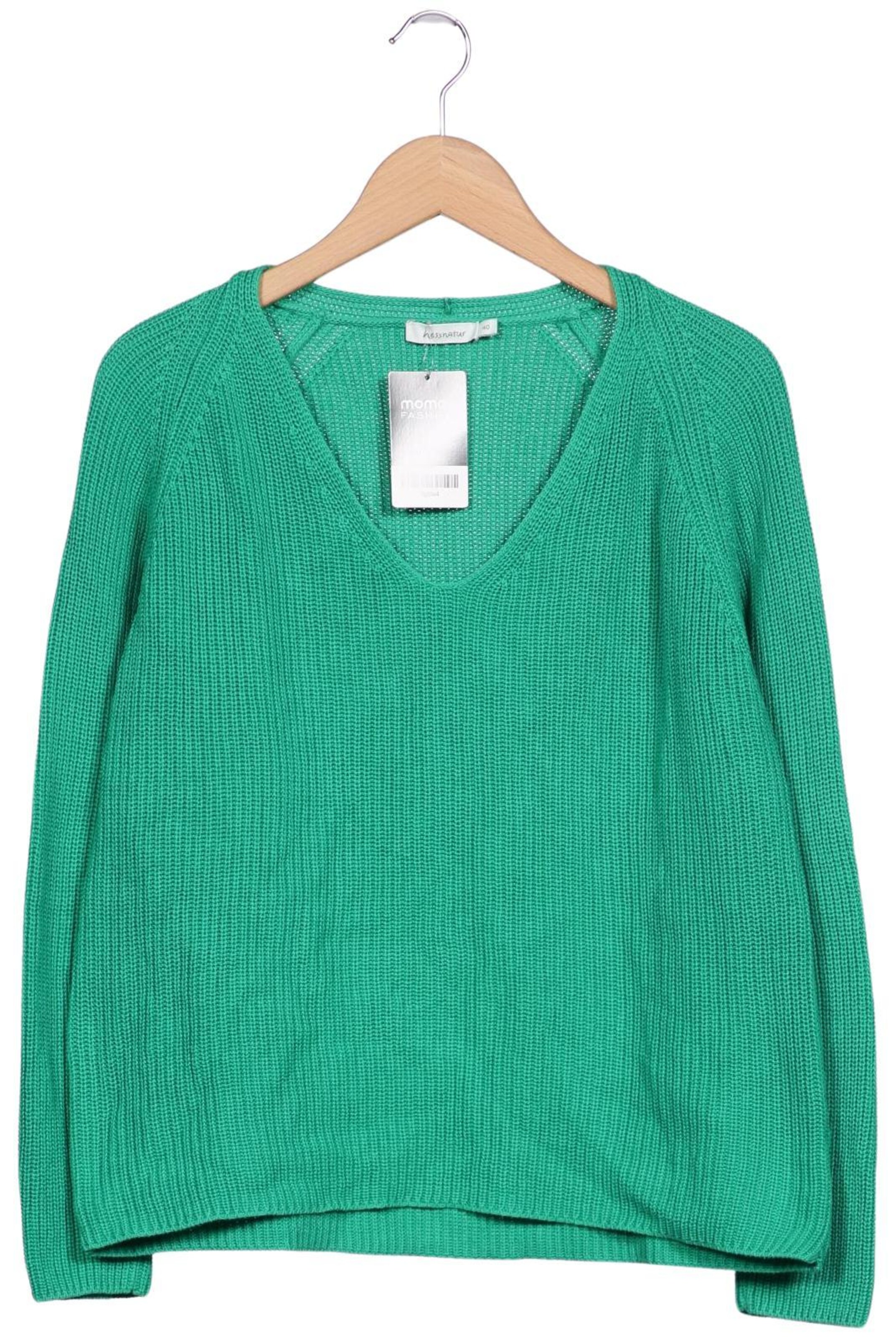 hessnatur Sweater & Cardigan in L in Green: front