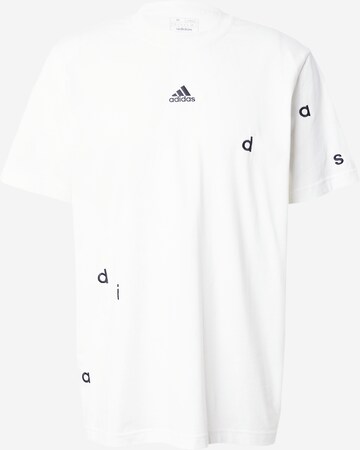 balta ADIDAS SPORTSWEAR Sportiniai marškinėliai 'Embroidery': priekis