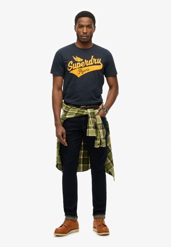 Superdry T-Shirt 'Flyers' in Blau