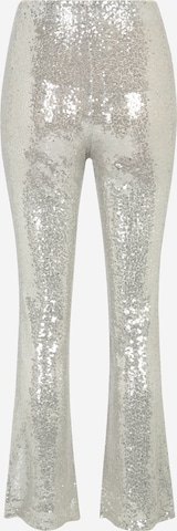 Vero Moda Petite Rozkloszowany krój Spodnie 'KAJE' w kolorze srebrny