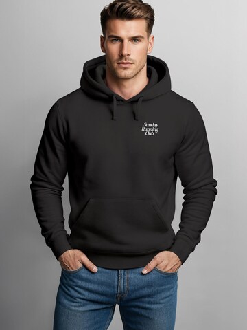 Neverless Sweatshirt 'Sunday Running Club' in Schwarz