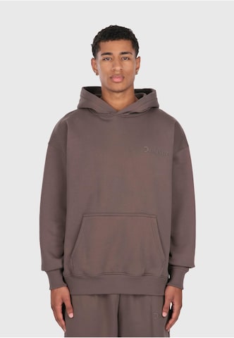 Sweat-shirt Dropsize en marron : devant