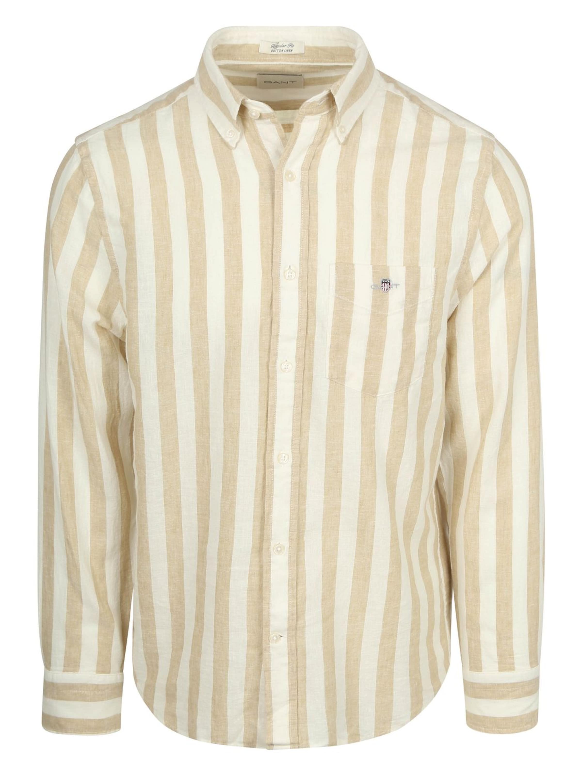 GANT Button Up Shirt in Beige: front