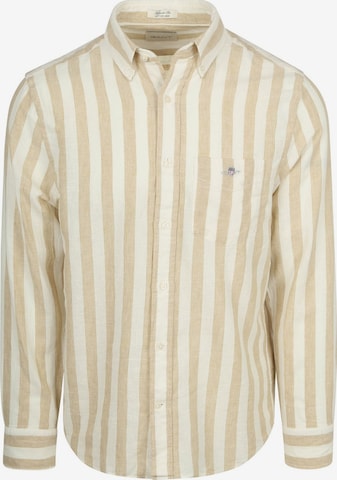 GANT Regular fit Button Up Shirt in Beige: front
