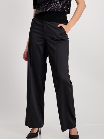 monari - regular Pantalón de pinzas en negro