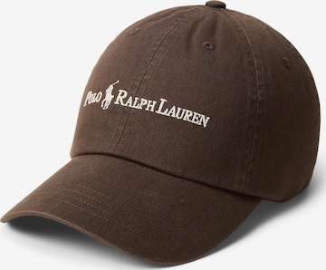 Casquette Polo Ralph Lauren en marron : devant