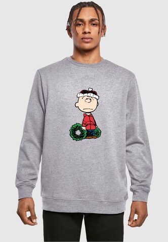 Merchcode Sweatshirt 'Peanuts Wreath' in Grey: front