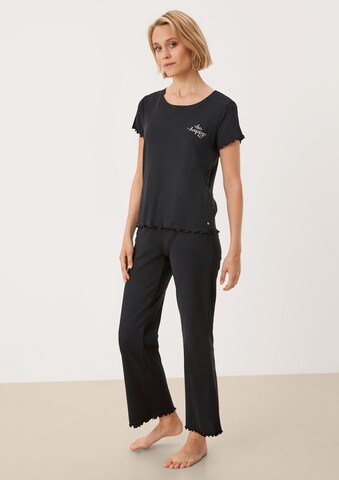s.Oliver - Camiseta para dormir en negro