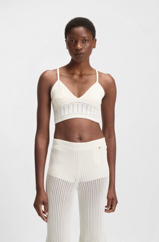 BOSS Stricktop 'Fitt' in Weiß: Vorderseite
