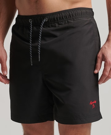 Superdry Board Shorts in Black: front