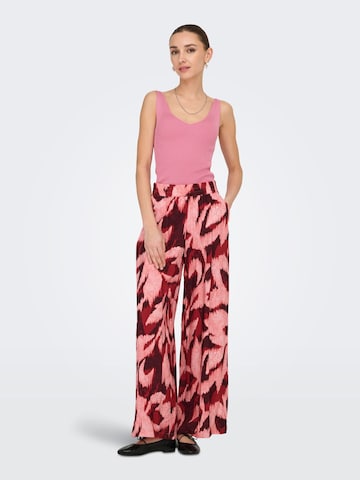 JDY Wide leg Broek 'JDYMiles' in Rood