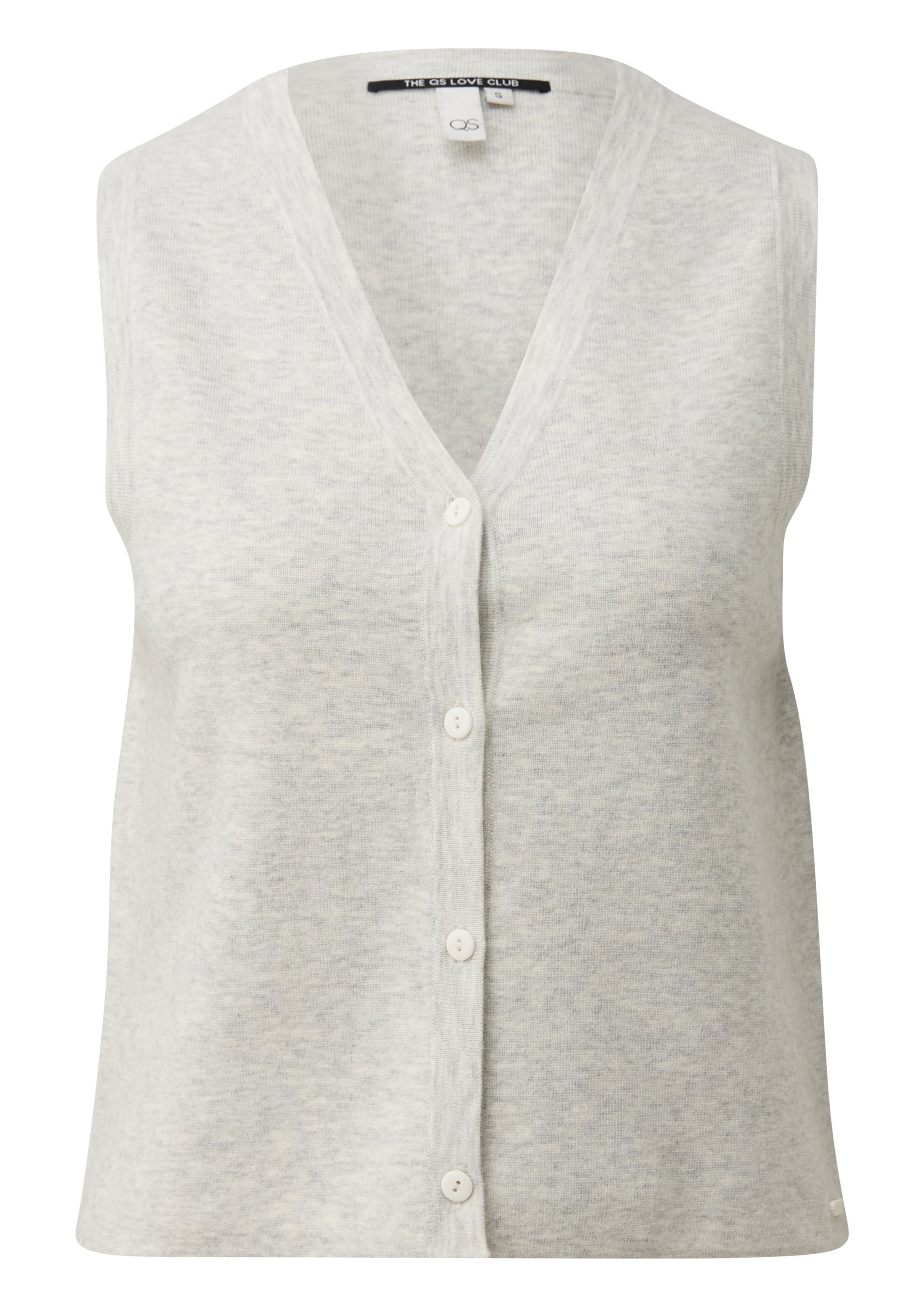 QS Knitted vest in Beige: front