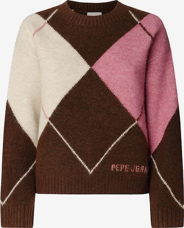 brūns Pepe Jeans Džemperis 'Cecily': no priekšpuses