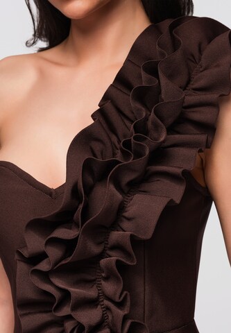 Robe de soirée Ombre en marron
