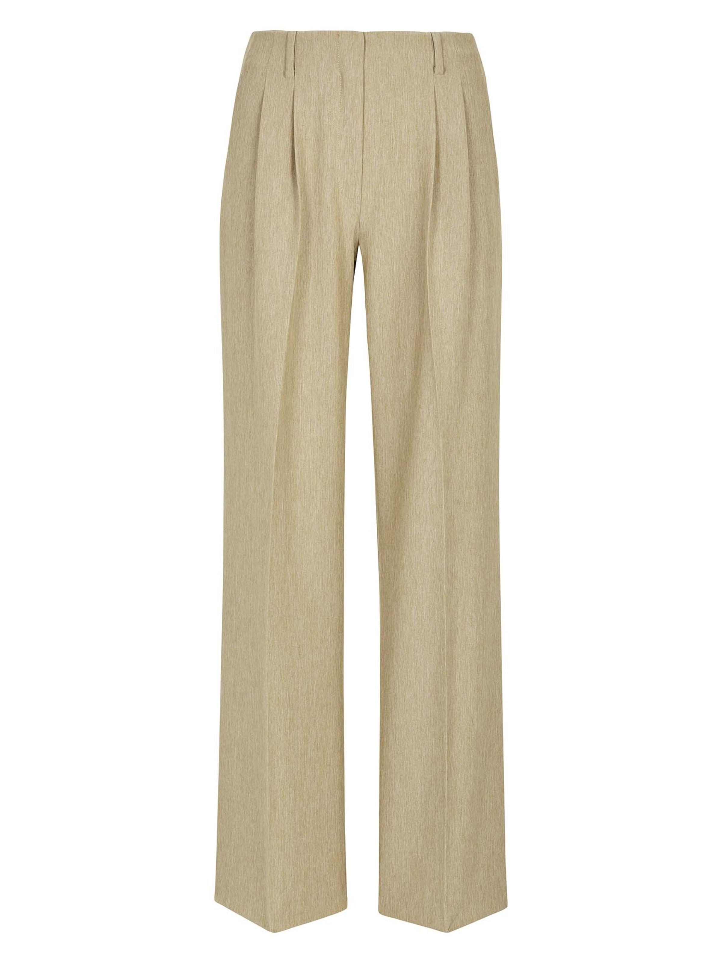 Loosefit Pantalon à pince MADELEINE en beige : devant