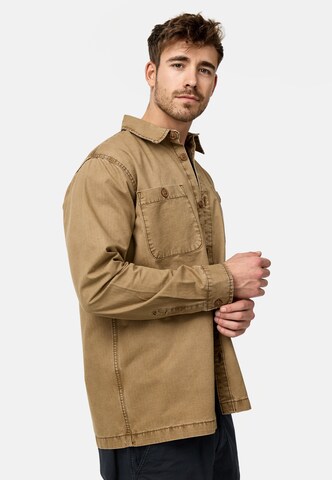 Coupe regular Chemise 'Pilou' INDICODE JEANS en marron