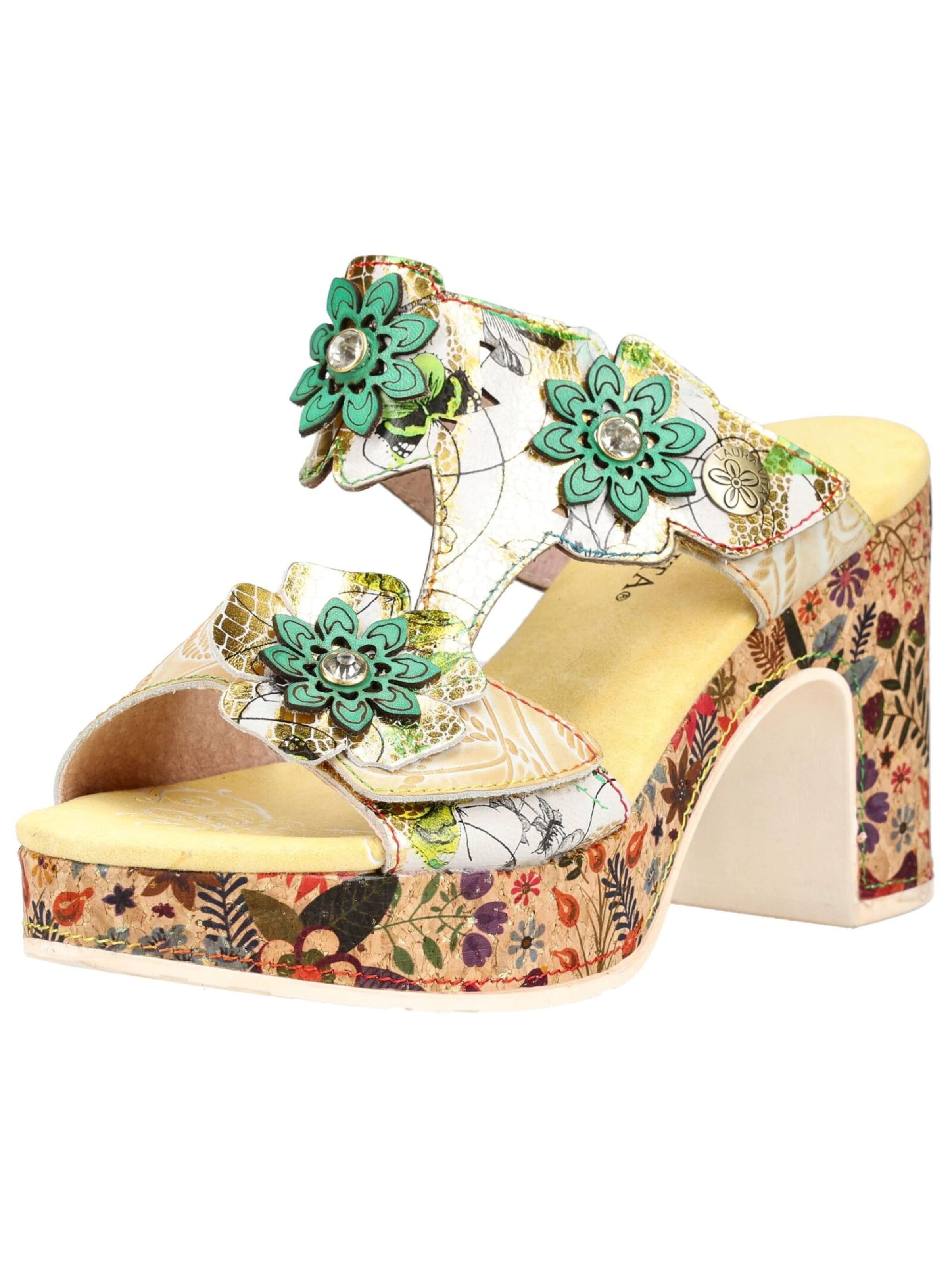 Laura Vita Pantolette in Beige: Vorderseite