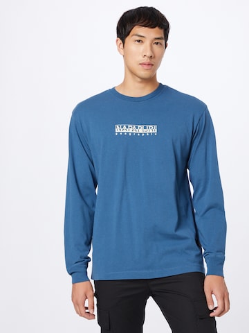 T-Shirt 'Box' NAPAPIJRI en bleu : devant