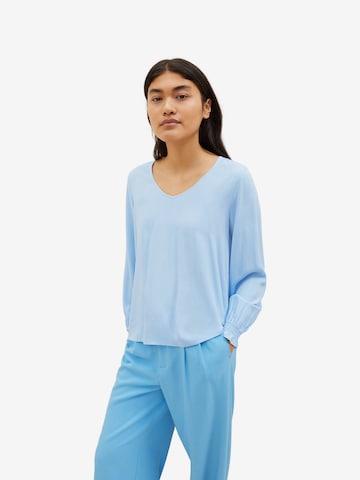 TOM TAILOR DENIM Bluse in Blau: predná strana